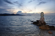 sunset over Samui's Big Buddha